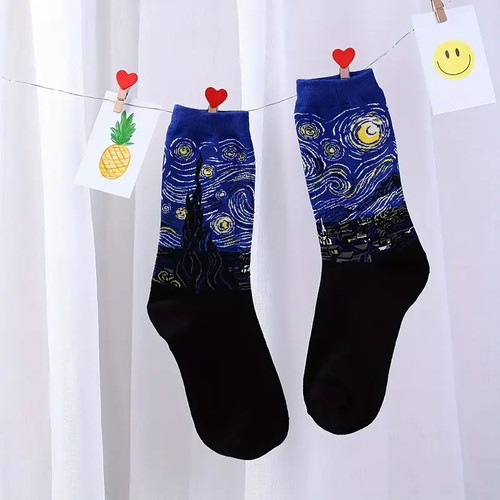 Socks with Design from Famous Painting New Unisex