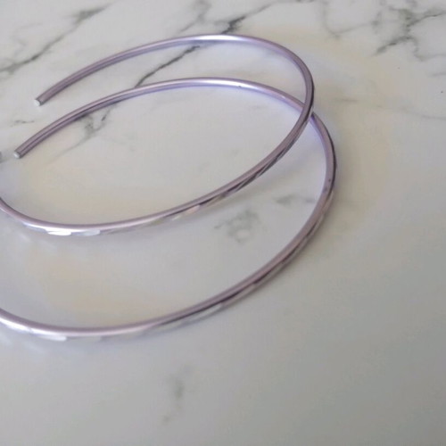 Modern silver earrings very large like new