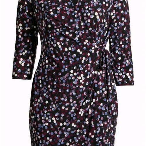Anne Klein midi dress like new, black multicolor
