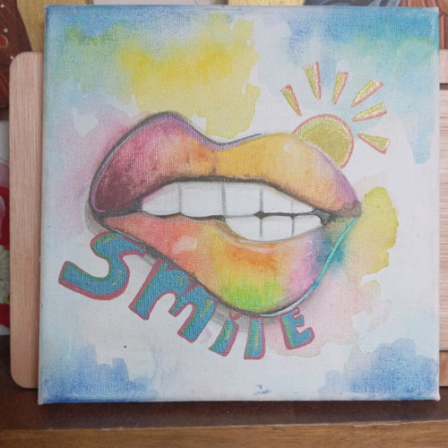 Watercolor painting 20x20cm new