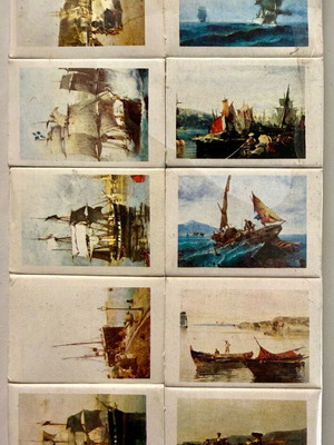 Sea Paintings Collectible Matchboxes Set of 10, like new