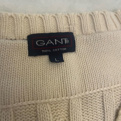 Gant vintage knitted sweater 100% cotton like new, beige