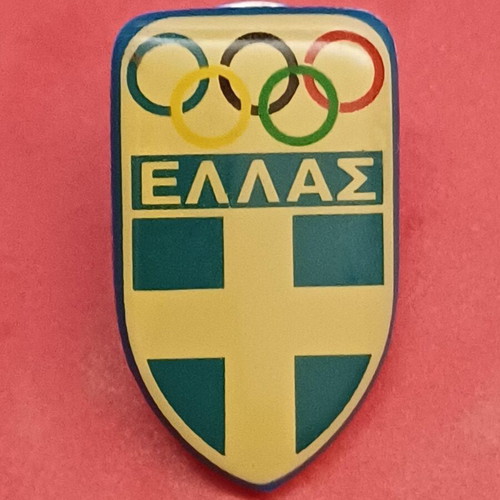 Athens 2004 Olympic Games Coca Cola pin like new with national emblem