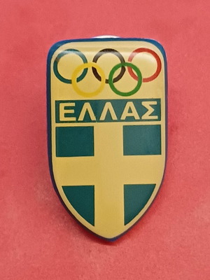 Athens 2004 Olympic Games Coca Cola pin like new with national emblem