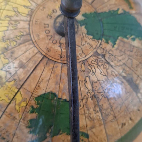 Globe used with heavy metal base, 60-year-old antique