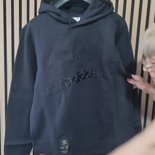 Adidas hoodie cotton black size L new