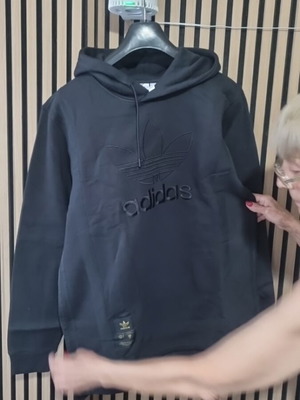 Adidas hoodie cotton black size L new