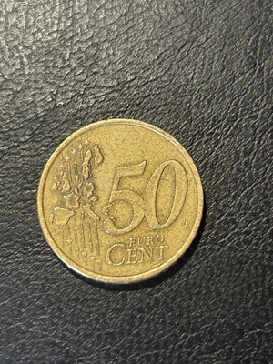 Euro coins used in good condition, year 2000