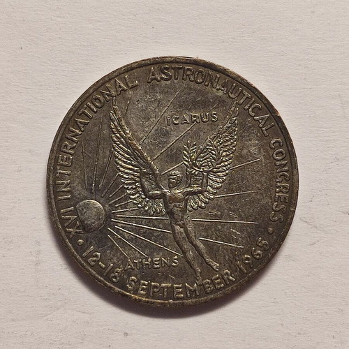 Collectible Space Medal used, XVI International Astronautical Congress Athens 1965