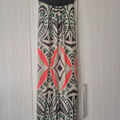 Maxi strapless cocktail dress new, colorful, size M