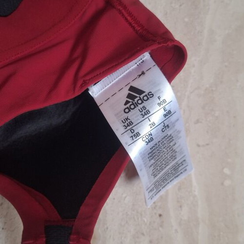 Adidas sports bra like new, red, size 75B