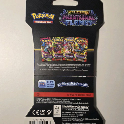 Pokémon TCG Mega Evolution Phantasmal Flames Blister Booster Pack new