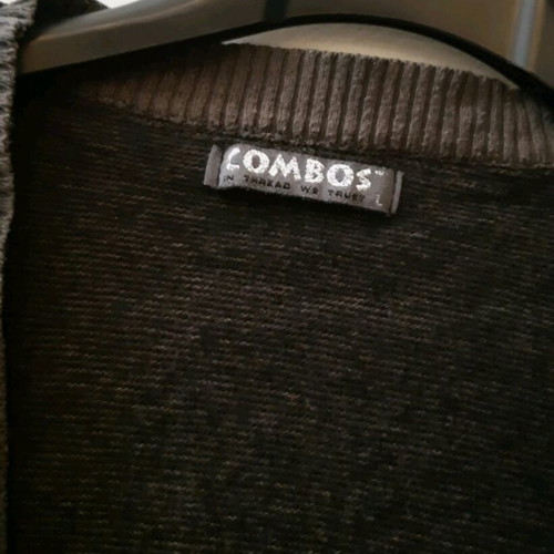 Combos wool cardigan used, size L, black and gray