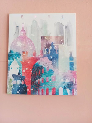 Framed print featuring Rome and Italy new, size 50x70