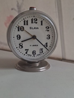 Slava CCCP Alarm Clock Retro 1970 Like New
