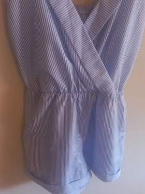 Women's one-piece shorts like new, white and blue, size M