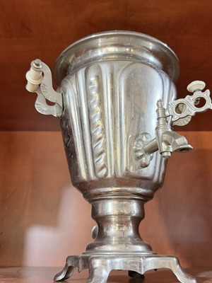 Vintage electric samovar metal decorative about 33–34 cm like new