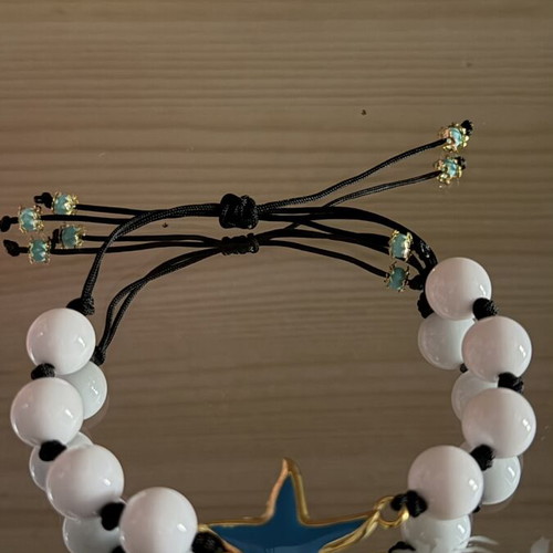 Necklace and bracelet set with heart and starfish, new