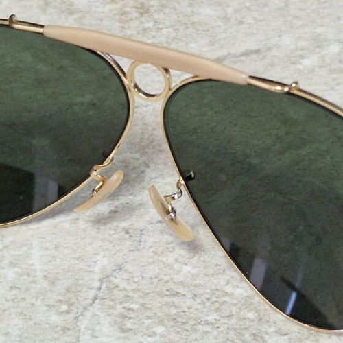 Ray Ban RB3 Tru-Green UV Shooting Aviator sunglasses like new