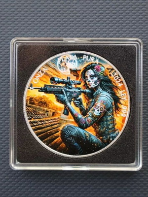 Silver coin Dia de Los Muertos Ghost sniper 2024 limited edition