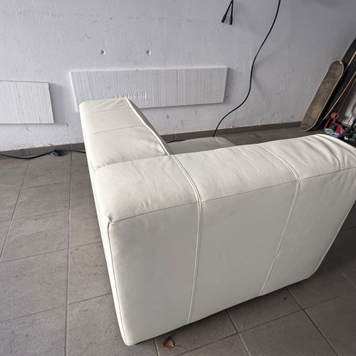 Bo Concept corner armchair like new, white leather