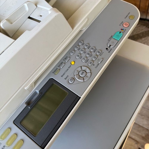 OKI MC332 multifunction printer used, print, scan, copy, fax