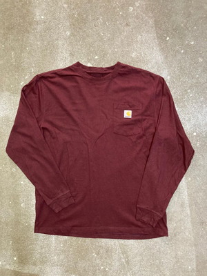 Carhartt Wip Longsleeve T-Shirt L, loose fit, bordeaux red, workwear
