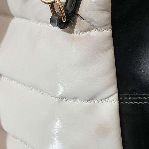 FRNC backpack used, black and white eco leather and nylon
