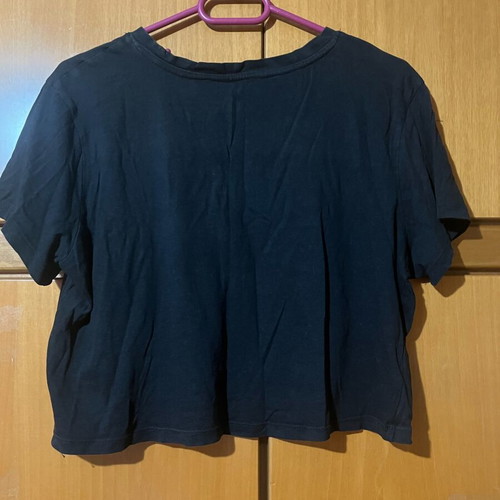 Tally Weijl black crop t-shirt like new, size M