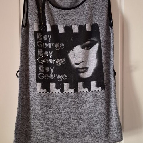 Mini Oversized Dress with Belt like new, black and gray