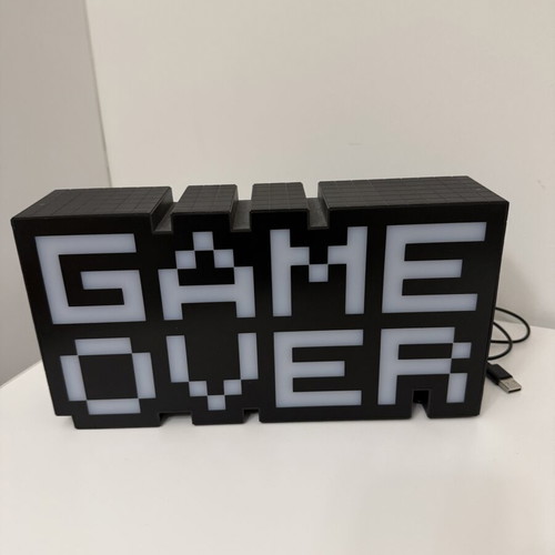 Game Over pixel gaming lamp, like new