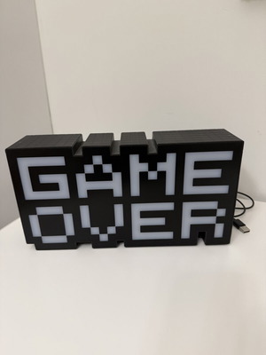 Game Over pixel gaming lamp, like new