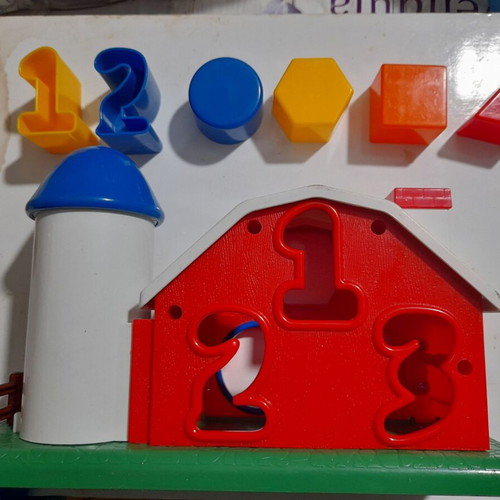 Set of 3 educational toys like new with farm and musical piano