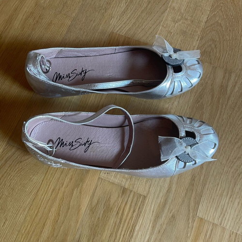 Miss Sixty silver ballerinas like new, size 38