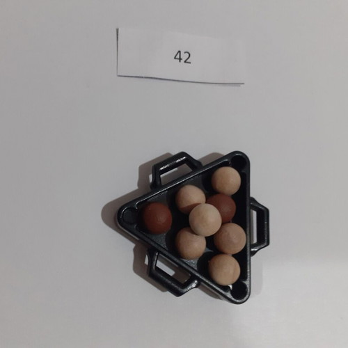 Playmobil wooden cannon balls and case like new #42