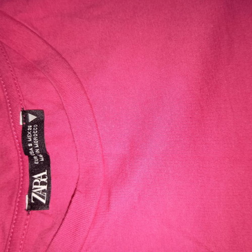 Zara cotton blouse with pleated design size S like new pink