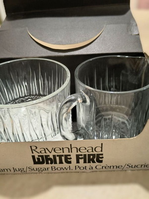 Σετ Ravenhead White Fire γαλατιέρα και μπολ ζάχαρης καινούργιο