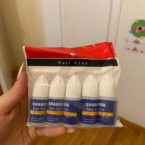Set of fake nails with glue new