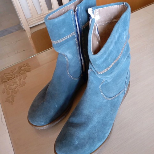 Tamaris boots used, blue, size 37