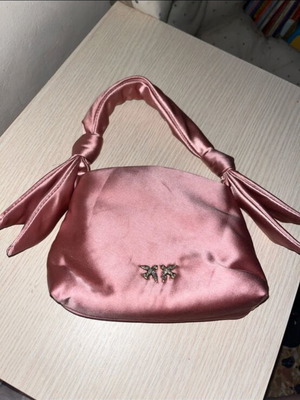 Pinko Knots Mini Pouch σατέν ροζ τσάντα σαν καινούργιο