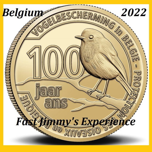 Official Relief Coin Protecting Birds 2.5 Euro 2022 Belgium new