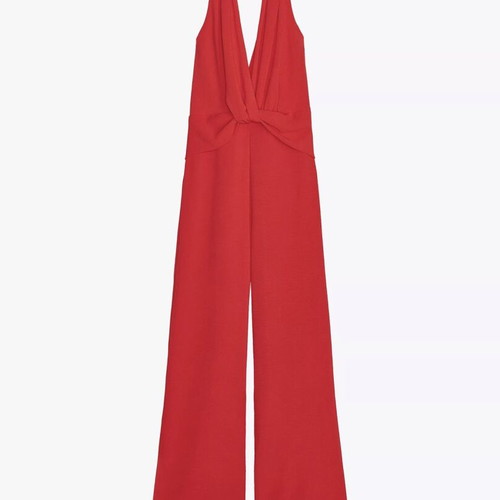 Zara jumpsuit large red new