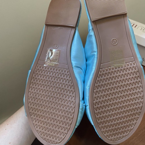 Marquiiz satin mules with knot in blue turquoise