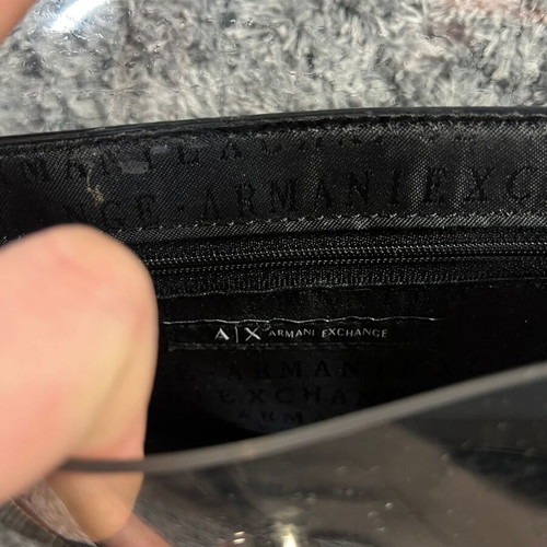 Armani Exchange Clear Crossbody Bag like new, black shoulder bag