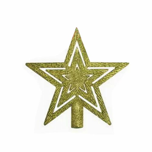Gold Star Tree Topper 17cm new