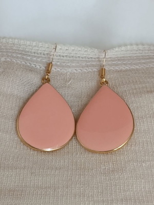 Steel earrings gold plated new, pink and gold