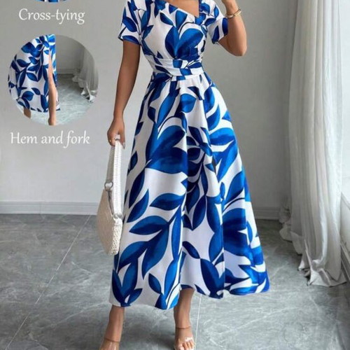 Midi dress Shein new, blue, lightweight summer fabric
