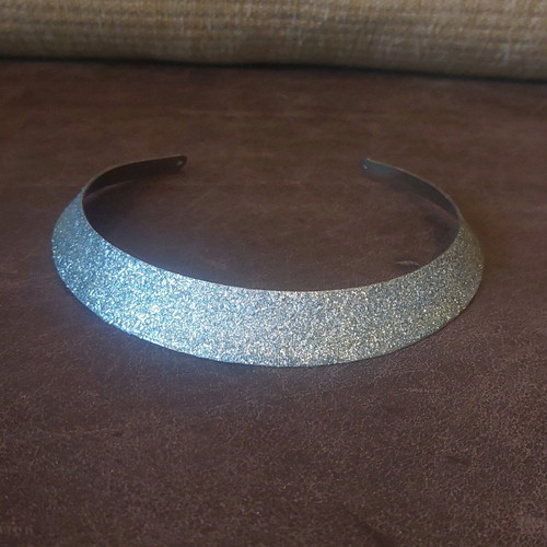 Silver choker handmade vintage used with glitter