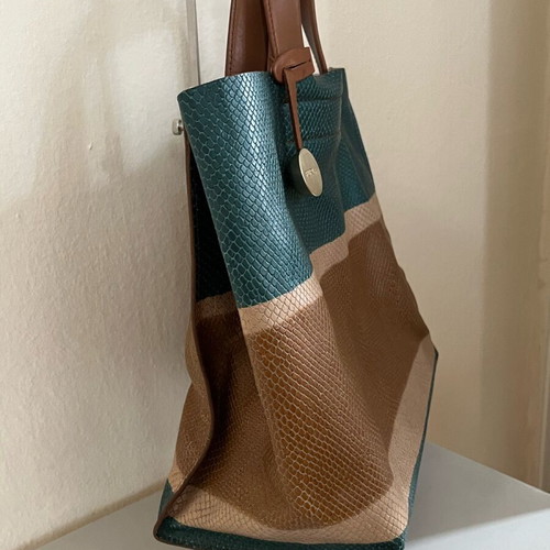 Furla handbag in beige and blue, like new