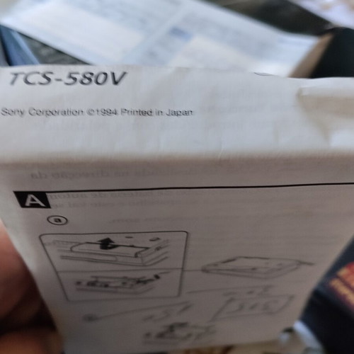 Sony TCS-580V vintage stereo cassette recorder used with box and papers